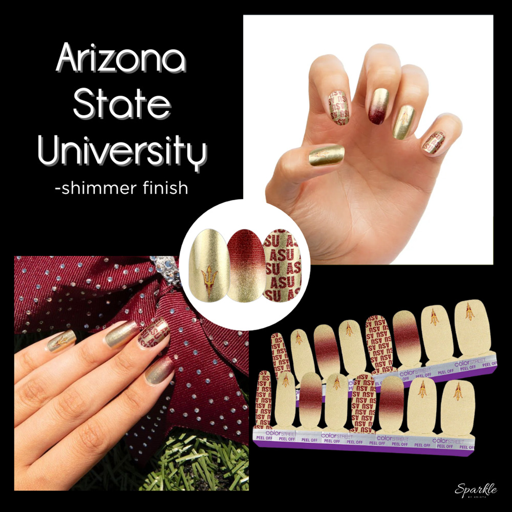 Color Street Arizona State University Collegiate Nail Strips Shimmer